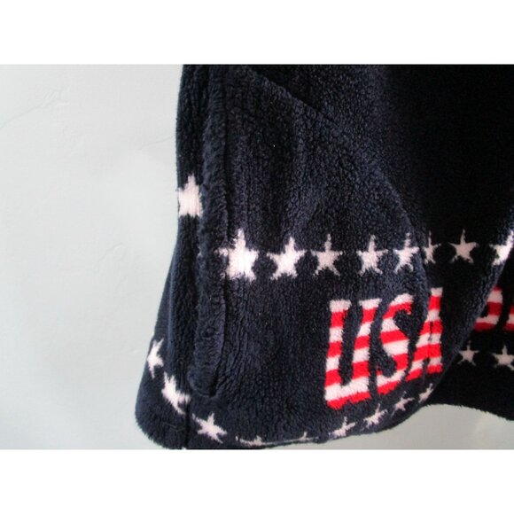 Black Mountain Outdoor USA Flag Fleece Jacket XL Unisex Patriotic Full Zip Warm - Picture 8 of 16